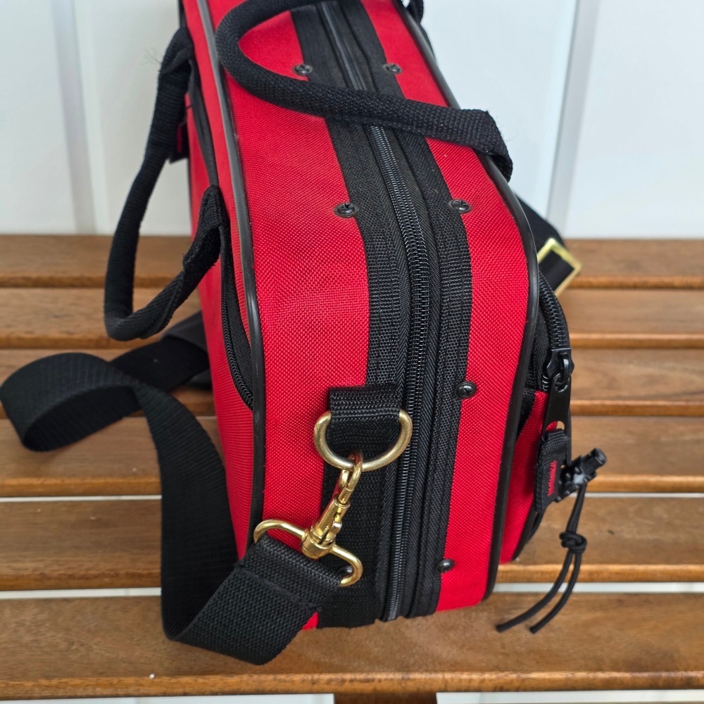Gator Cases Red Padded Gear Bag Mixer Case with Shoulder Strap and Mesh Pocket - Picture 4 of 12